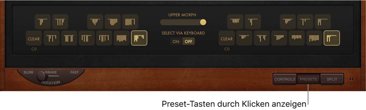 Abbildung. Preset Keys von Vintage B3