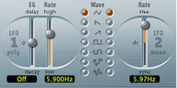 Figure. LFO parameters.