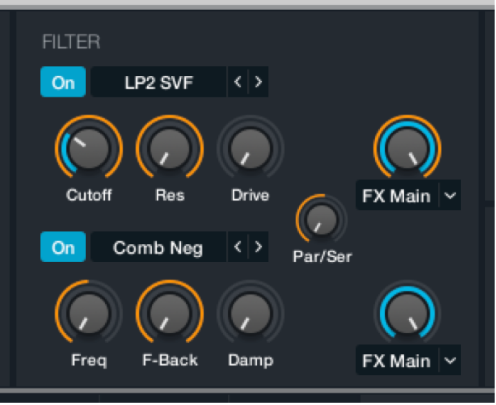 Figure. Main filter parameters.