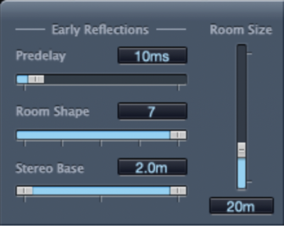 Figure. Early Reflections parameters.