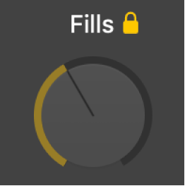 Figure. Fills knob in the Drummer Editor.