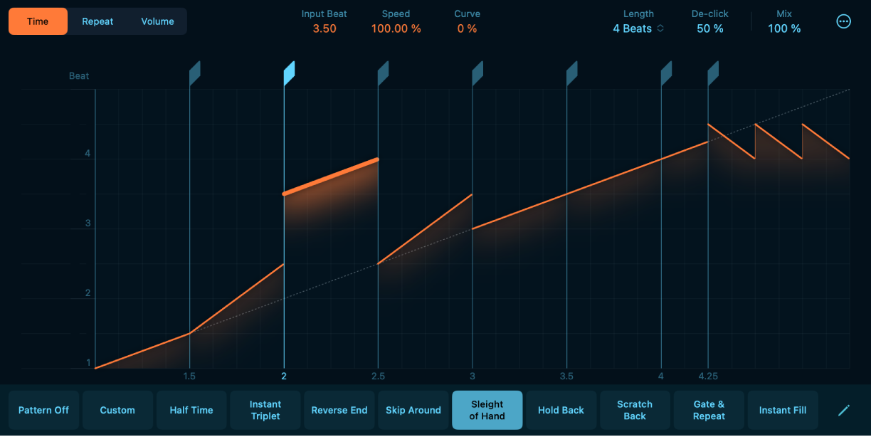 Figure. Time mode in Beat Breaker.