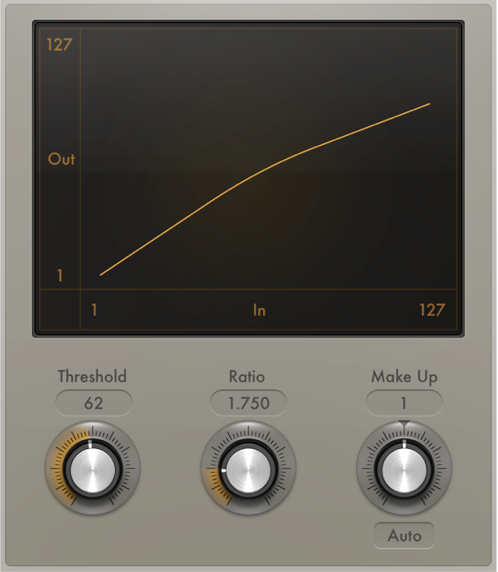 Figure. Velocity Processor Compress/Expand parameters.