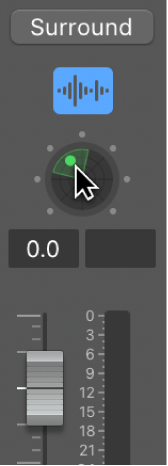 Figure. Surround control on channel strip.