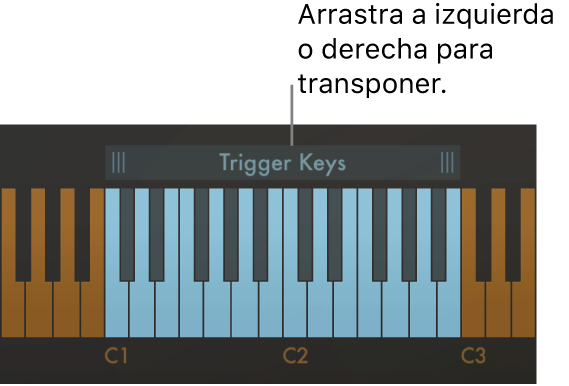 Ilustración. Acción de transposición de acordes.