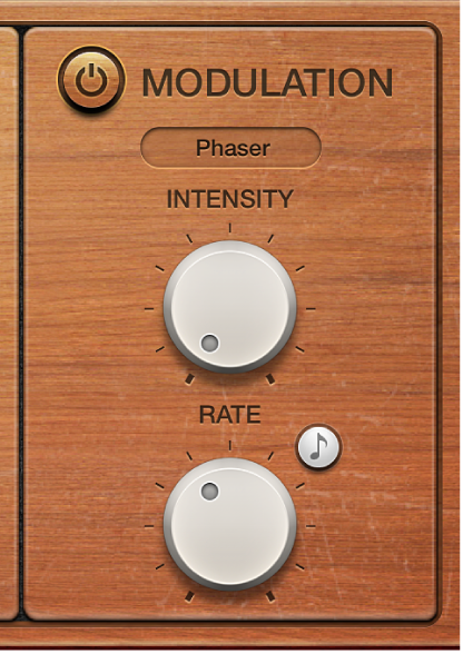 Figure. Paramètres de l’effet Modulation du Vintage Clav.