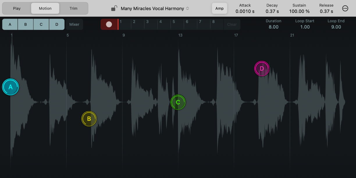 Figure. Mode Motion de Sample Alchemy.