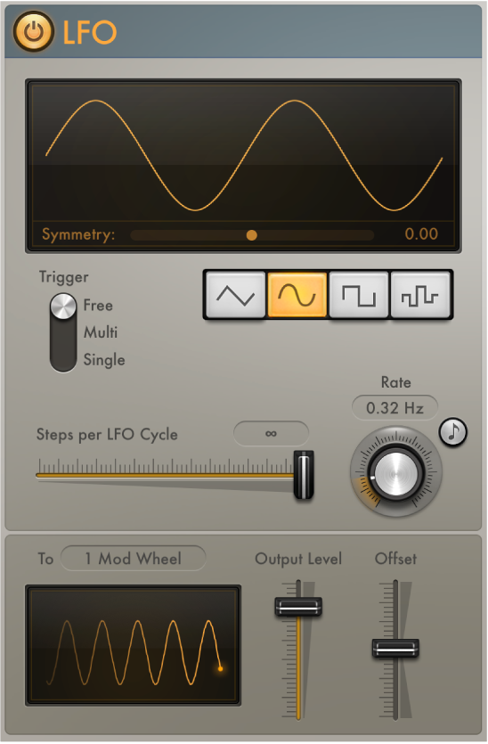 Figure. Paramètres Modulator LFO.