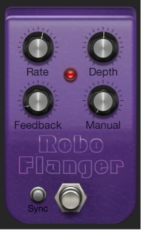 図。「Robo Flanger」ストンプボックスウインドウ。