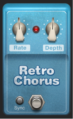 図。「Retro Chorus」ストンプボックスウインドウ。