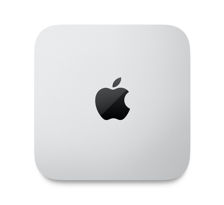 Vue supérieure du Mac mini.