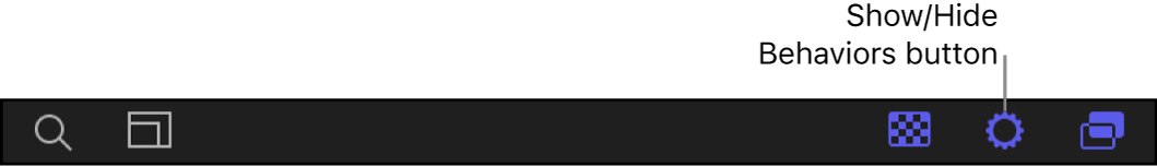 Show/Hide Behaviors button in the Layers list