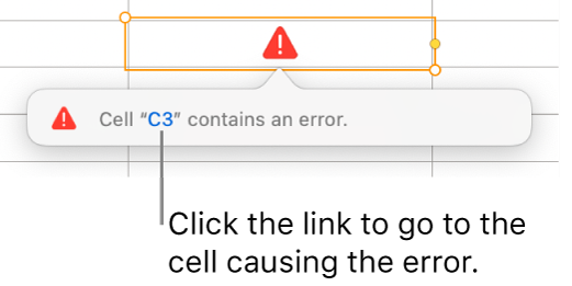 A cell error link.