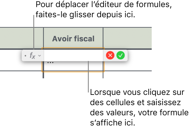 Éditeur de formules.