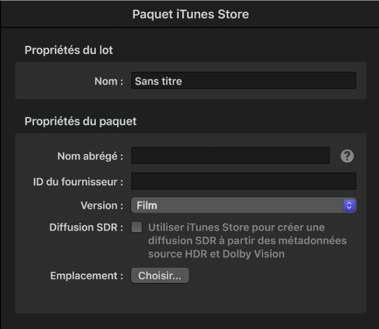 Inspecteur de paquet iTunes Store