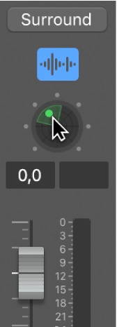 Abbildung. Surround-Steuerelement des Channel-Strips