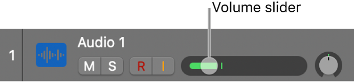 Figure. Track Volume slider.