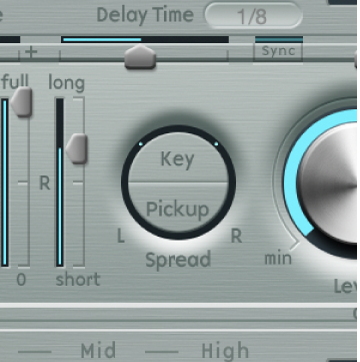 Figure. Key Spread and Pickup Spread controls.