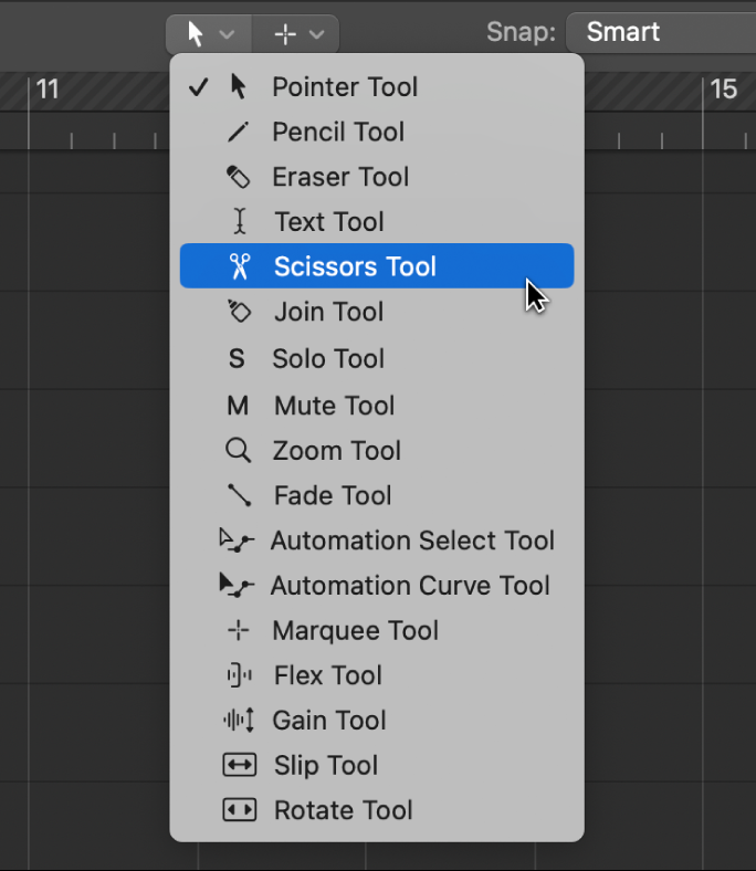 Figure. Open Tool menu.