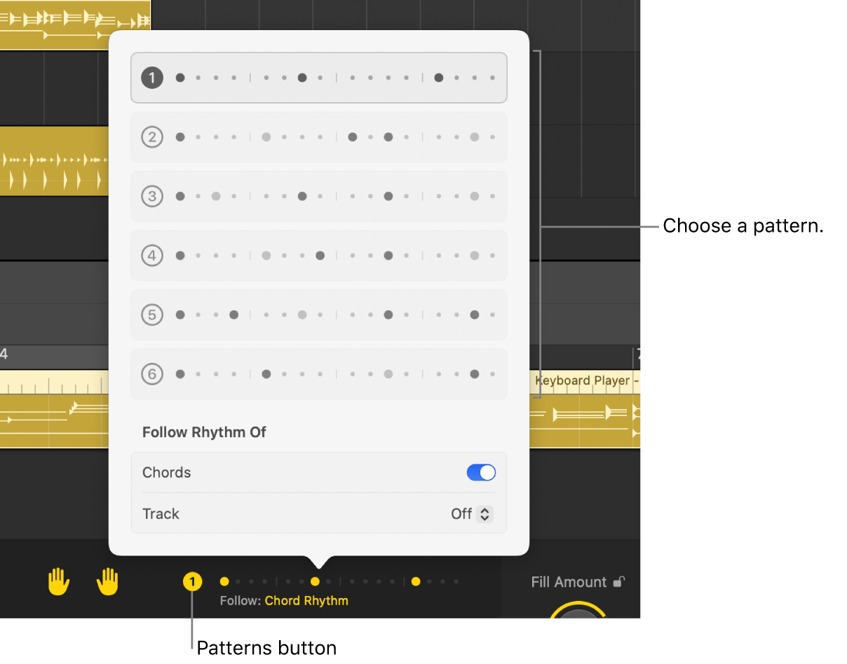 Figure. The Patterns dialog.