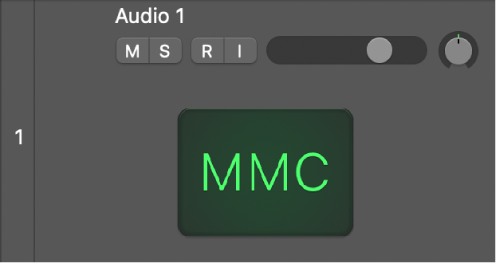 Figure. Arrange track showing instrument with tape deck icon.