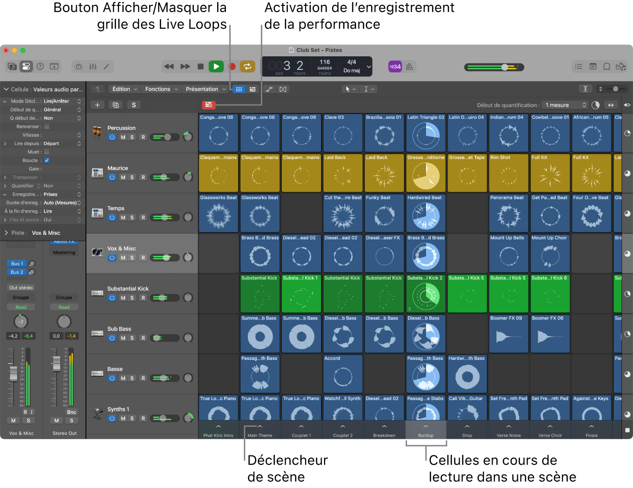 Figure. Grille des Live Loops.