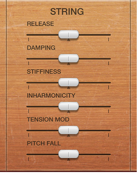 図。Vintage Clavの「String」パラメータ。