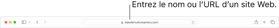 Le champ de recherche intelligente situé au milieu de la barre d’outils de Safari.