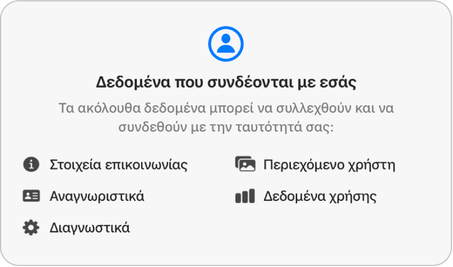 Ένα τμήμα της βασικής σελίδας του Mac App Store, που εμφανίζει την πολιτική απορρήτου του προγραμματιστή της επιλεγμένης εφαρμογής.