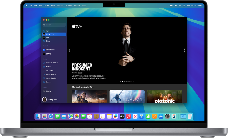 'Apple TV+' in het venster van de Apple TV-app.