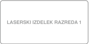 Oznaka z napisom Laserski izdelek razreda 1.