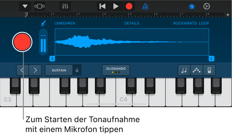 Touch-Instrument „Sampler“