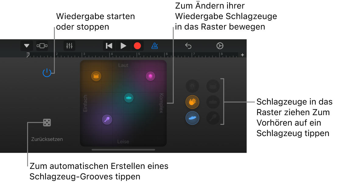 Touch-Instrument Smart Drums