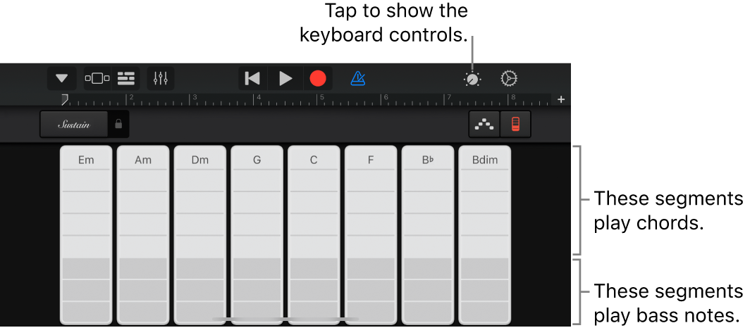 Keyboard chord strips