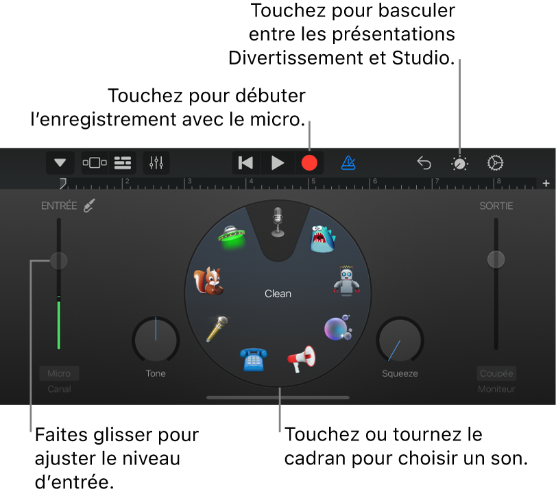 Instrument tactile Audio Recorder