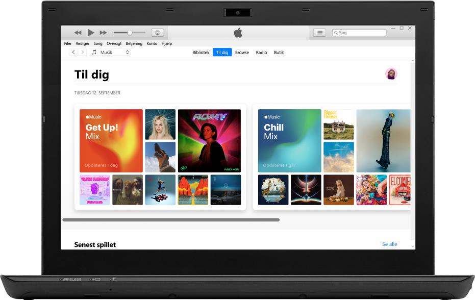 En pc med Apple Music Til dig.