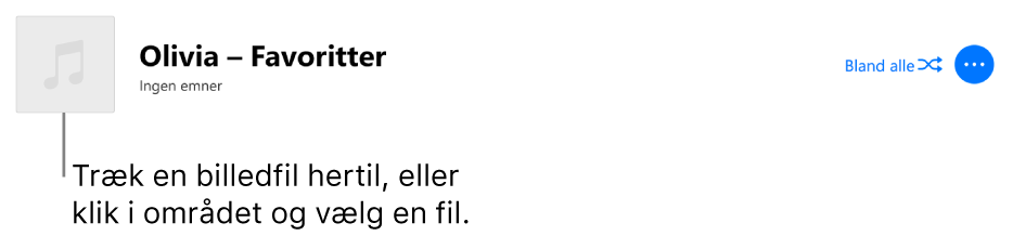 En playliste med personlige billeder, der altid kan ændres.