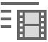 Symbol for en playliste med film