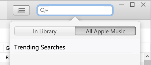 The search field for Apple Music.