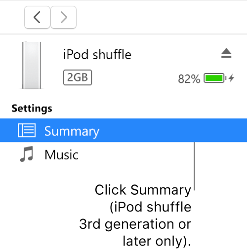 The Device window, with Summary selected in the sidebar.