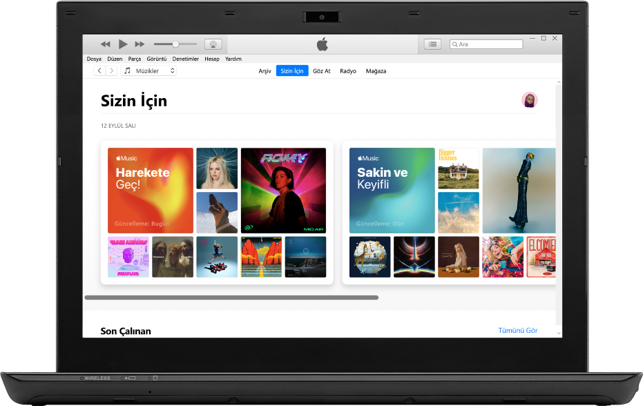 Sizin İçin Apple Music ile gelen PC.