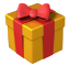 El emoji de un regalo.