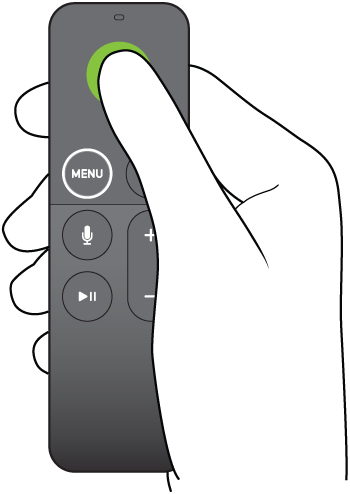 Illustration showing pressing the touch surface