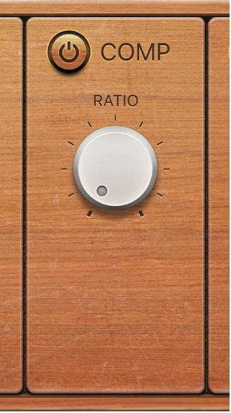 Figure. Fuzz-Wah Compressor controls.