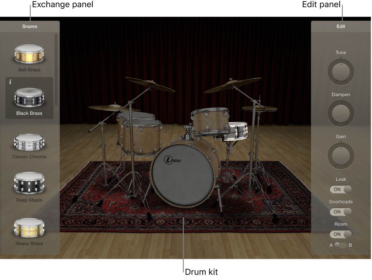 Figure. Drum Kit Designer interface.