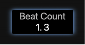 Figure. Beat counter screen control in the workspace.