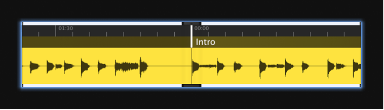 Figure. Waveform screen control showing the audio waveform.