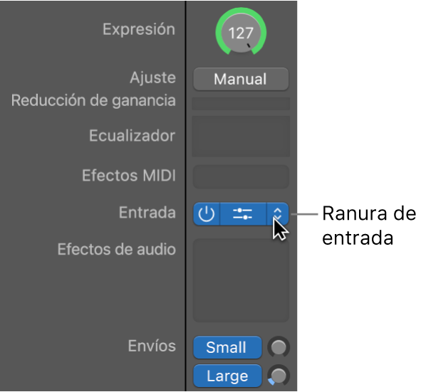 Ilustración. Menú de módulos de instrumento.