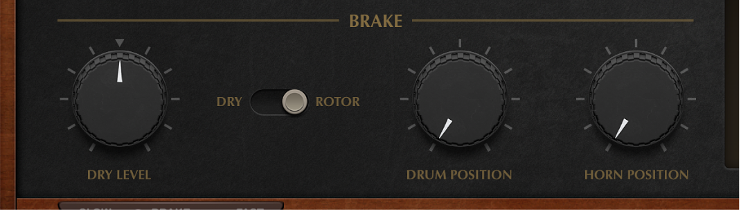 Figure. Paramètres Brake du Rotor Cabinet du Vintage B3