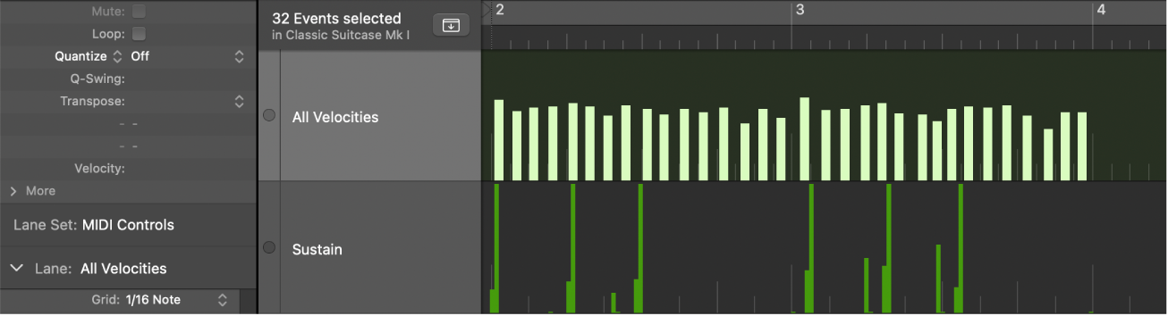 Figure. Pointer shown on the Pen Width value in inspector.